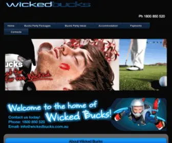 Wickedbucks.com.au(Bucks Party Ideas) Screenshot