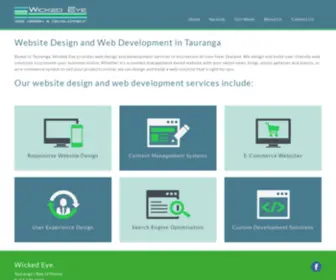 Wickedeye.co.nz(Website Design and Web Development in Tauranga) Screenshot