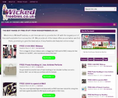 Wickedfreebies.co.uk(Wicked Freebies) Screenshot