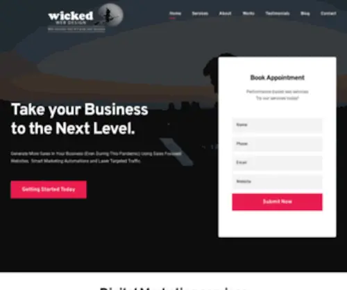 Wickedwebdesign.com.au(Wicked Web Design) Screenshot
