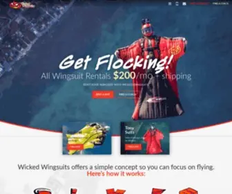 Wickedwingsuits.com(The World's #1 Wingsuit Rental Company) Screenshot