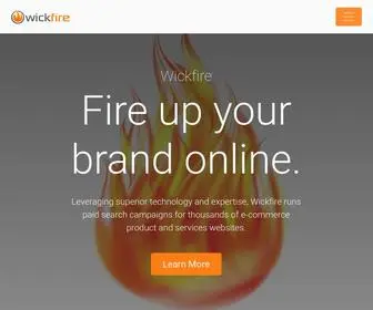 Wickfire.com(Fire up your brand online) Screenshot