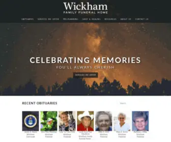 Wickhamfamilyfuneralhome.com(Wickham Family Funeral Home) Screenshot