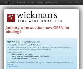 Wickman.net.au(Wine Auctions of private cellars) Screenshot
