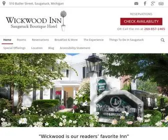 Wickwoodinn.com(Saugatuck Bed and Breakfast & Romantic Michigan Hotel) Screenshot