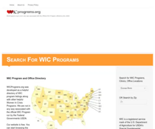 WicPrograms.org(Wic programs) Screenshot
