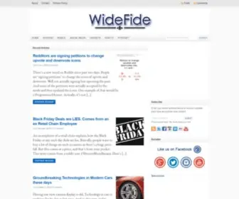 Widefide.com(WideFide is a technology blog) Screenshot