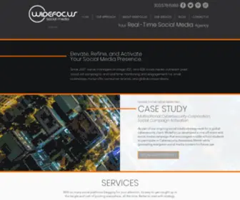 Widefoc.us(Uses a team approach in our daily social media implementation. Each client) Screenshot