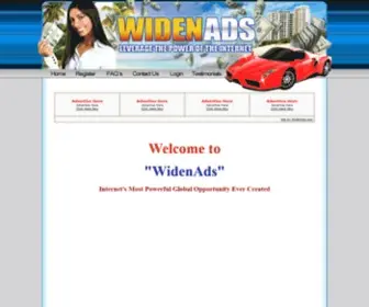 Widenads.com(Leverage The Power Of The Internet widenadsHOME) Screenshot