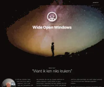 Wideopenwindows.be(Je bent er) Screenshot