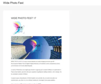 Widephotofest.it Screenshot
