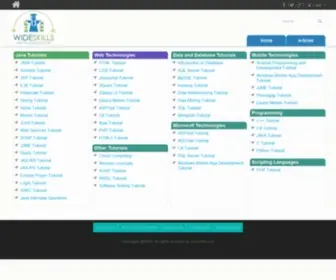 Wideskills.com(Develop new skills and find better jobs) Screenshot