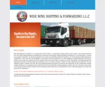 Widewingshipping.com(Wide Wing Shipping & Forwarding LLC) Screenshot