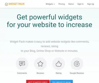 Widgetpack.com(Free widgets for website) Screenshot