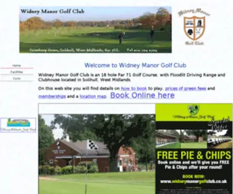 Widneymanorgolfclub.co.uk(Official Homepage Widney Manor Golf Club) Screenshot