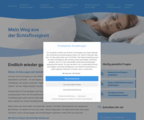 Wieder-Gut-SChlafen.com(Mein Weg aus der Schlaflosigkeit) Screenshot