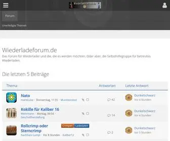 Wiederladeforum.de(Das Forum für Wiederlader und die) Screenshot
