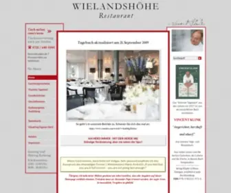 Wielandshoehe.de(Restaurant Wielandshöhe) Screenshot