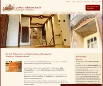 Wiemann-Sander.de(Gasthaus Wiemann) Screenshot