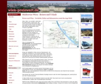 Wien-Preiswert.de(Urlaub in Wien) Screenshot