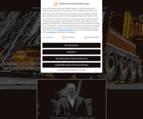 Wiesbauer-Krane.de(Autokrane, Schwertransporte, SPMT, Montage) Screenshot