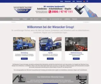 Wiesecker-Group.de(Arbeitsbühnen Mieten) Screenshot