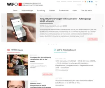 Wifo.ac.at(Österreichisches Institut für Wirtschaftsforschung Wien) Screenshot