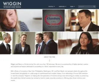 Wiggin.com(About the firm wiggin and dana) Screenshot