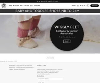 Wigglyfeet.com(Wiggly Feet Soft Soled Baby Footwear Made in Canada) Screenshot