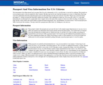 Wigsat.org(Passport And Visa Information) Screenshot