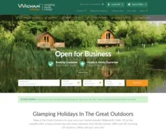 Wigwamholidays.com(Glamping Holidays in the UK) Screenshot