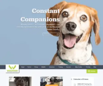 Wihumane.com(Wisconsin Humane Society) Screenshot