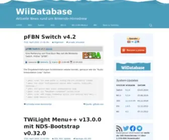 Wiidatabase.de(Aktuelle News rund um Nintendo) Screenshot