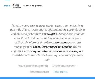 Wikiacuario.com(Todo sobre peces tropicales) Screenshot