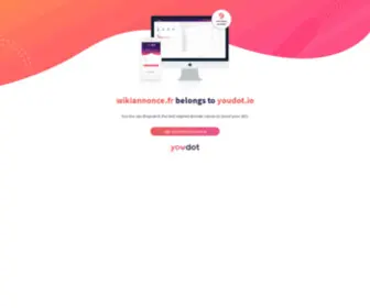 Wikiannonce.fr(This domain was registered by Youdot.io) Screenshot