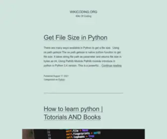 Wikicoding.org(Wikicoding) Screenshot