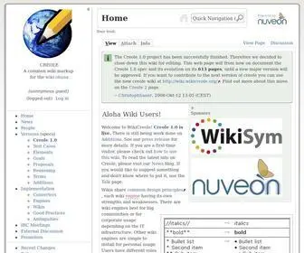 Wikicreole.org(Wikicreole) Screenshot