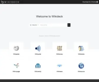 Wikideck.com(Modernized Wiki Reader) Screenshot