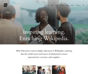 Wikiedu.org(Wiki Education engages students and academics to improve Wikipedia) Screenshot