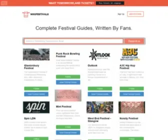 Wikifestivals.com(Festival Lineups) Screenshot