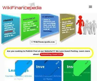 Wikifinancepedia.com(A Free Encyclopedia of Finance) Screenshot
