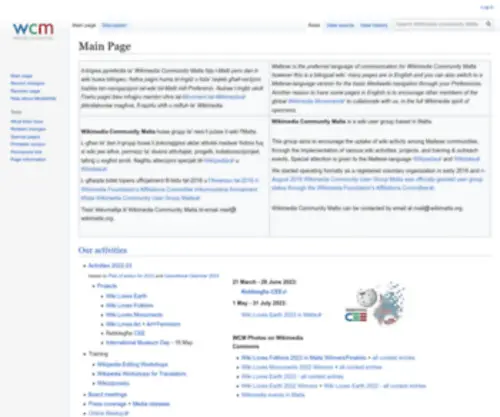 Wikimalta.org(Wikimedia Community Malta) Screenshot