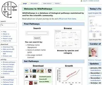 Wikipathways.org(WikiPathways) Screenshot