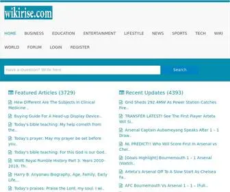 Wikirise.com(News, Forum, Devotionals, Tools and Wiki) Screenshot