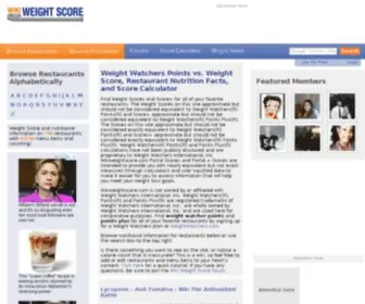 Wikiweightscore.com(Weight Watchers Points) Screenshot