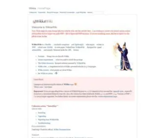 Wikkawiki.org(Wikka Wakka Wiki) Screenshot