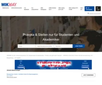 Wikway.de(Die Jobsuchmaschine für Studierende & Akademiker. Finden und gefunden werden) Screenshot