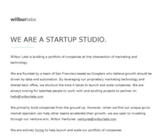 Wilburlabs.com(Wilbur Labs) Screenshot