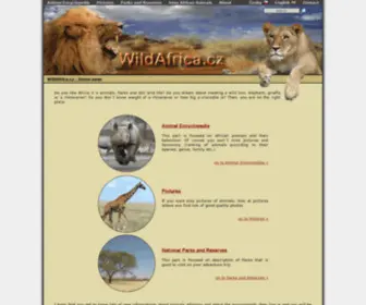 Wildafrica.cz(Animal Encyclopedia) Screenshot