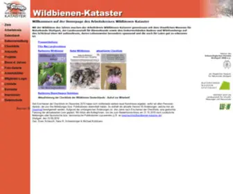 Wildbienen-Kataster.de(Homepage des Arbeitskreises Wildbienen) Screenshot